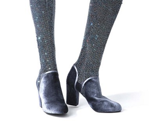 crystal net on shoes
